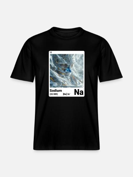 Periodensystemelement Natrium (Na) 011 - RELAXED FIT Unisex Organic T-Shirt - Schwarz