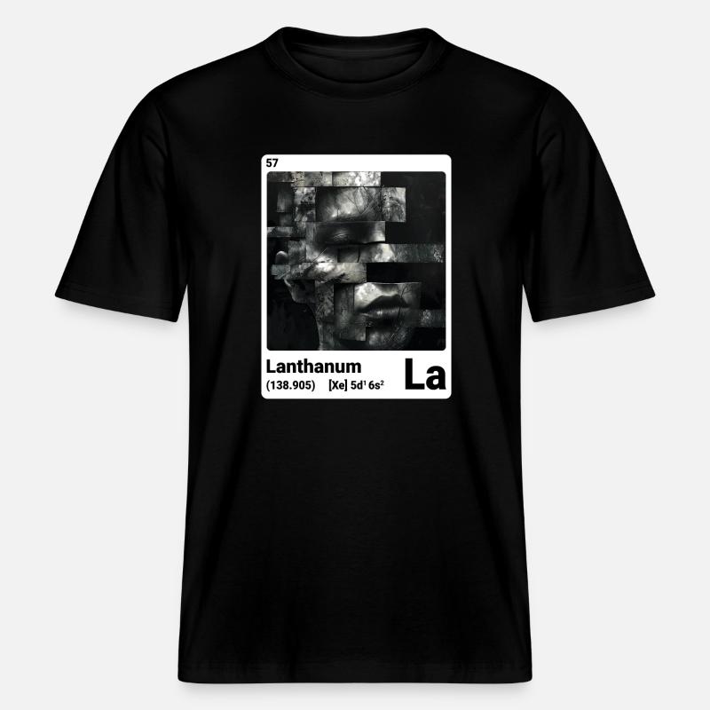AI am Lanthane (wt) -  T-shirt unisexe RELAXED FIT en coton bio - noir