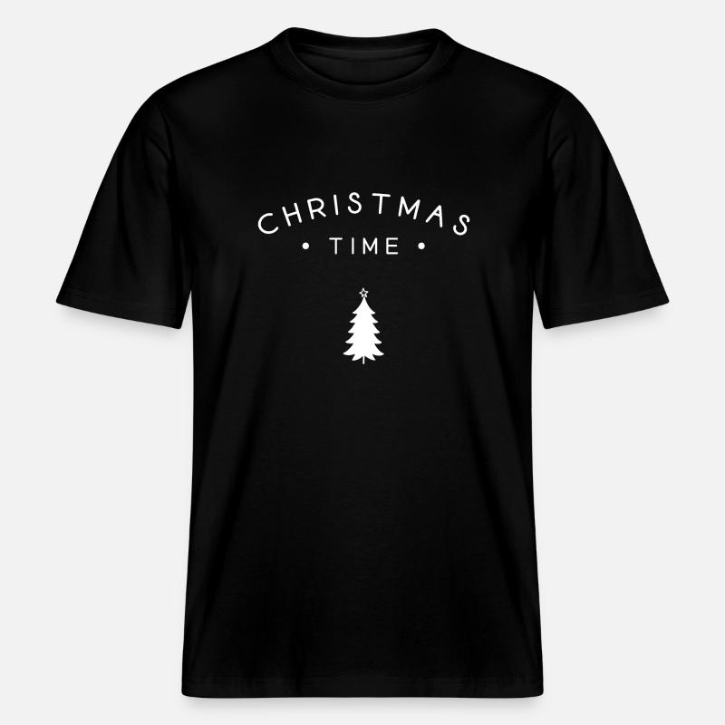 Période de Noël -  T-shirt unisexe RELAXED FIT en coton bio - noir