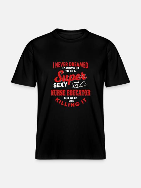 Humour d’infirmière instructrice - T-shirt unisexe RELAXED FIT en coton bio - noir