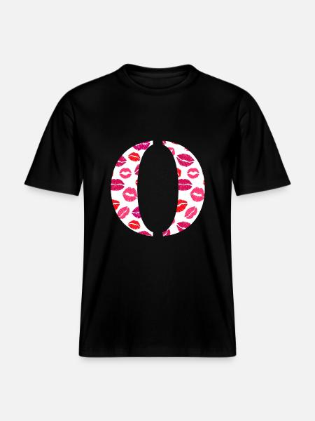 Letter o kisses - RELAXED FIT Unisex Organic T-Shirt - black