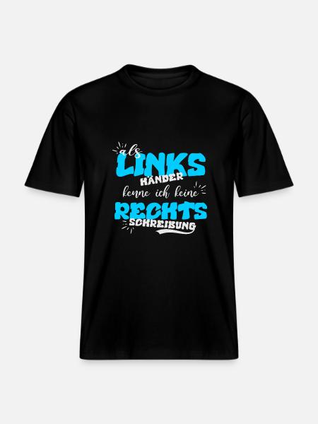 Left-handed, Spelling -  RELAXED FIT Unisex Organic T-Shirt - black