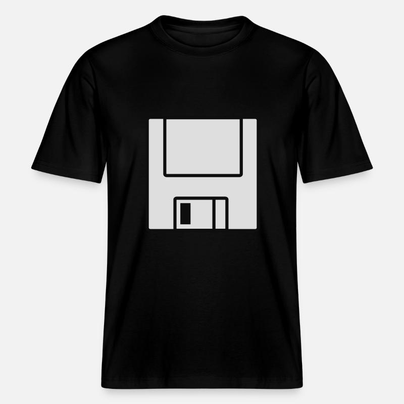 Computer-Diskette -  RELAXED FIT Unisex Organic T-Shirt - Schwarz