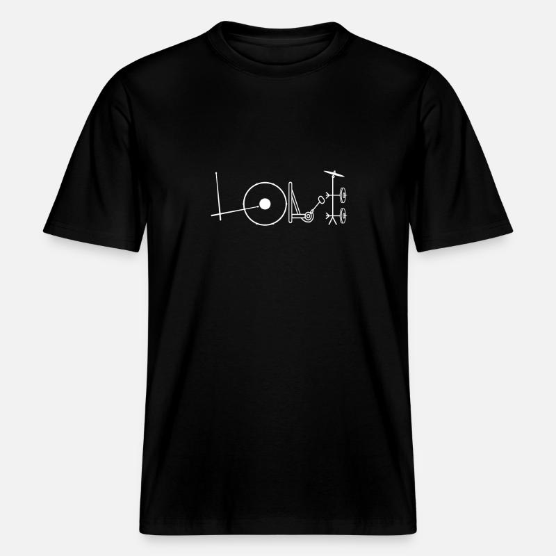Cadeau batteur batteur batteur - T-shirt unisexe RELAXED FIT en coton bio - noir