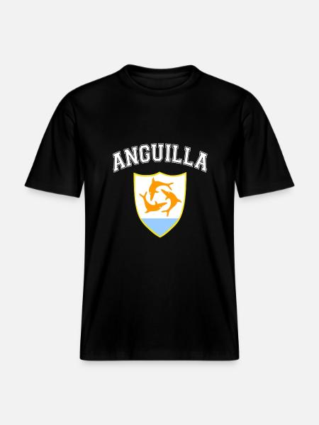 Anguilla - RELAXED FIT Unisex Organic T-Shirt - Schwarz
