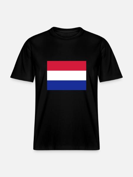 drapeau_pays_bas - RELAXED FIT Unisex Organic T-Shirt - black