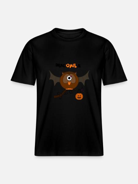 Drac owl a -  RELAXED FIT Unisex Organic T-Shirt - Schwarz