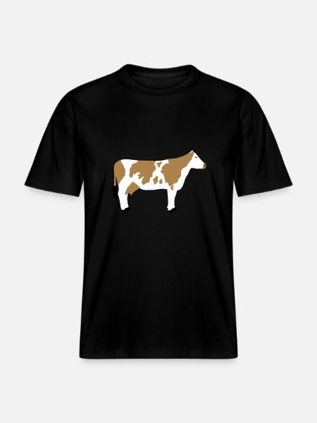 Cow 4 -  RELAXED FIT Unisex Organic T-Shirt - black