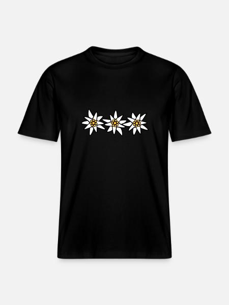 Edelweiss Trio -  RELAXED FIT Unisex Organic T-Shirt - black