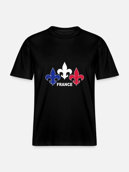 Fleurs de Lys -  T-shirt unisexe RELAXED FIT en coton bio - noir