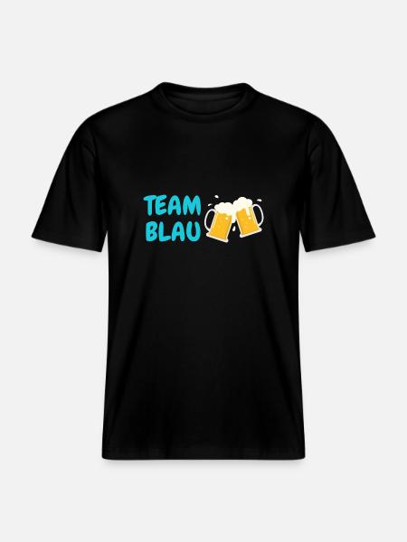 Team Blau - RELAXED FIT Unisex Organic T-Shirt - Schwarz