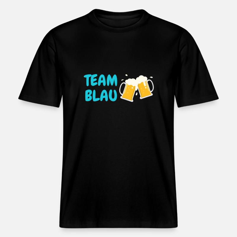 Team Blau -  RELAXED FIT Unisex Organic T-Shirt - Schwarz