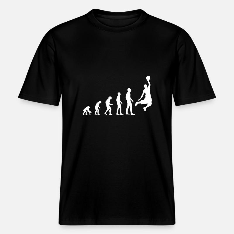 Evolution du basket -  T-shirt unisexe RELAXED FIT en coton bio - noir