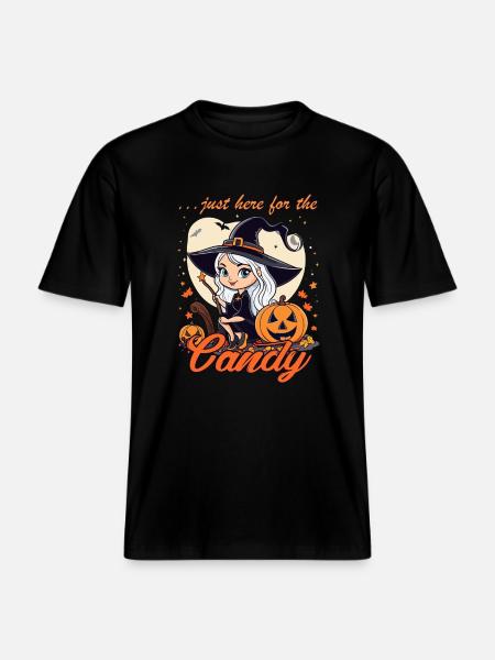 Petite sorcière d’Halloween - T-shirt unisexe RELAXED FIT en coton bio - noir