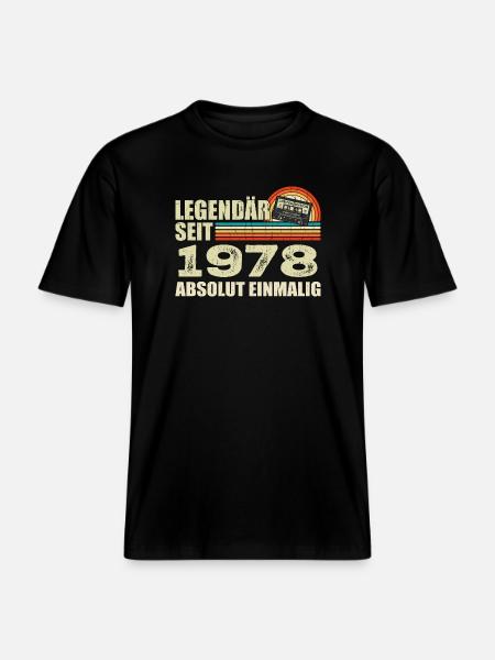 Légendaire depuis 1978 - absolument unique -  T-shirt unisexe RELAXED FIT en coton bio - noir