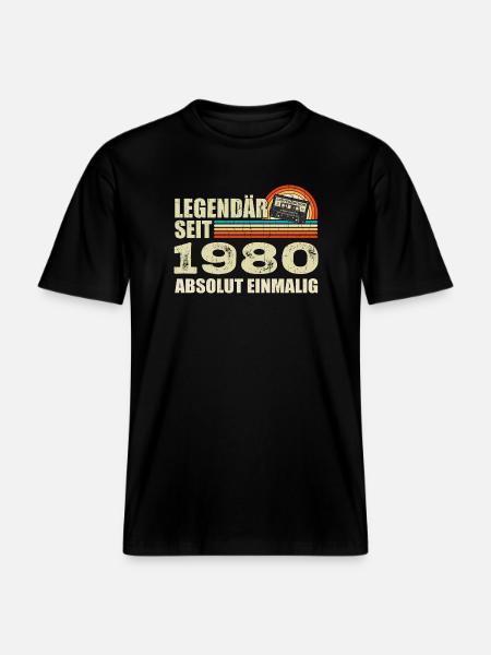 Legendary since 1980 - absolutely unique - RELAXED FIT Unisex Organic T-Shirt - black
