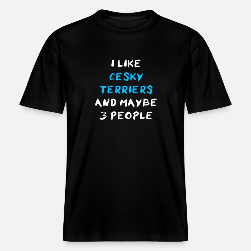 Cesky Terrier -  T-shirt unisexe RELAXED FIT en coton bio - noir