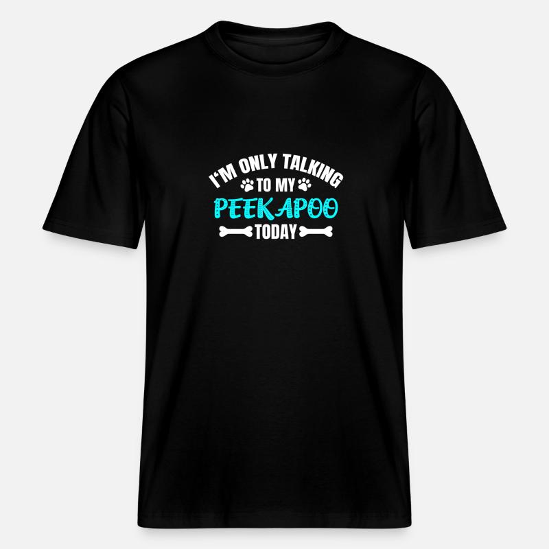 Peekapoo -  RELAXED FIT Unisex Organic T-Shirt - black