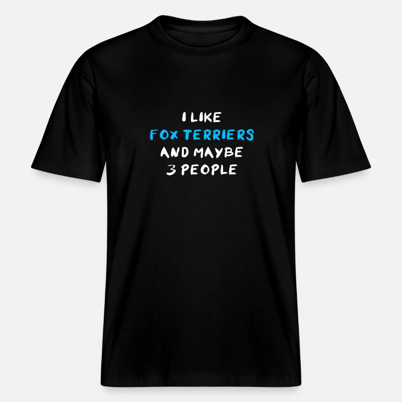 Fox Terrier Foxterrier -  T-shirt unisexe RELAXED FIT en coton bio - noir