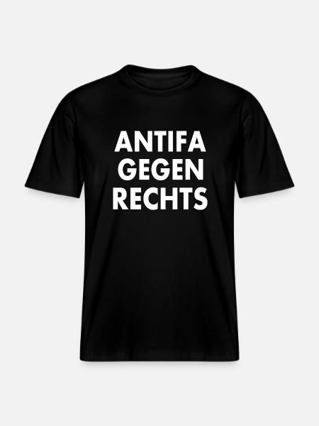 Antifa against the right - RELAXED FIT Unisex Organic T-Shirt - black