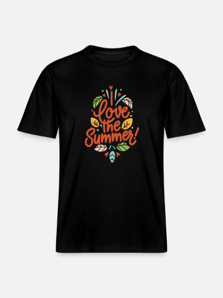 I Love The Summer! -  RELAXED FIT Unisex Organic T-Shirt - black