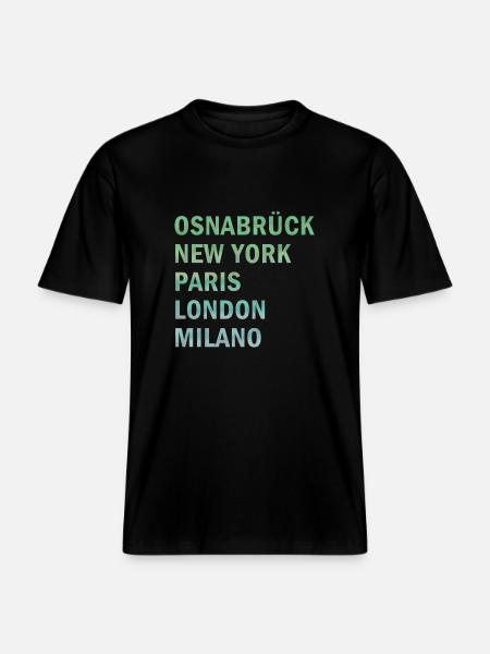 Metropole Osnabrück -  RELAXED FIT Unisex Organic T-Shirt - Schwarz