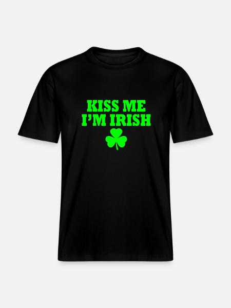 Kiss me im irish - RELAXED FIT Unisex Organic T-Shirt - black
