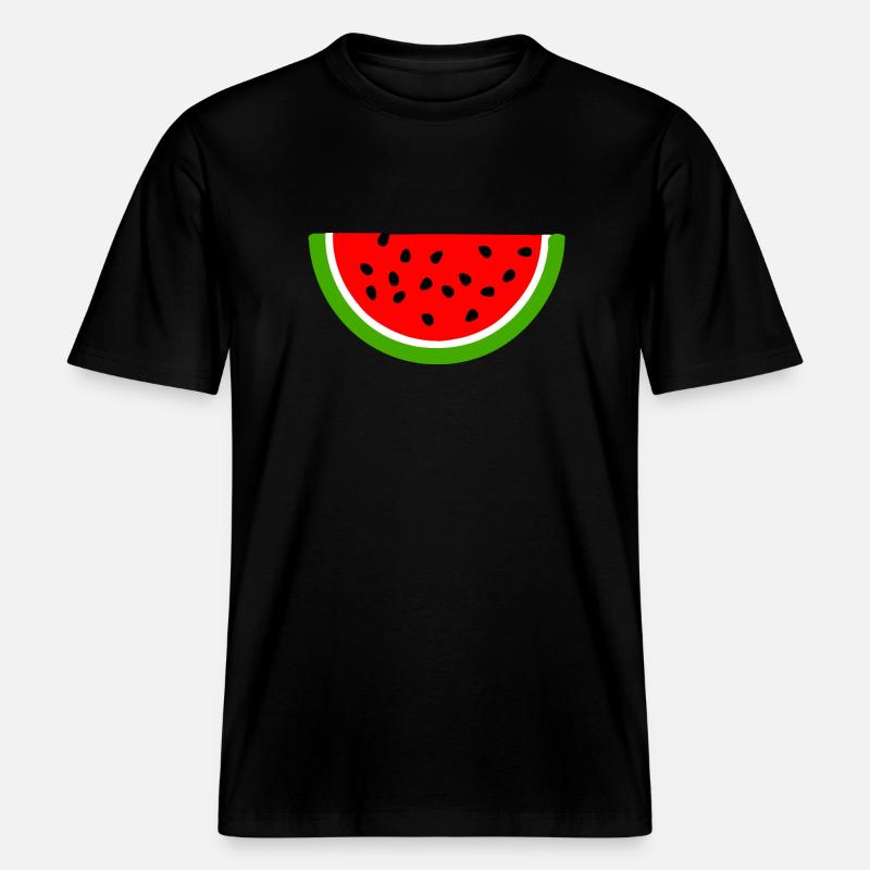 Pastèque -  T-shirt unisexe RELAXED FIT en coton bio - noir