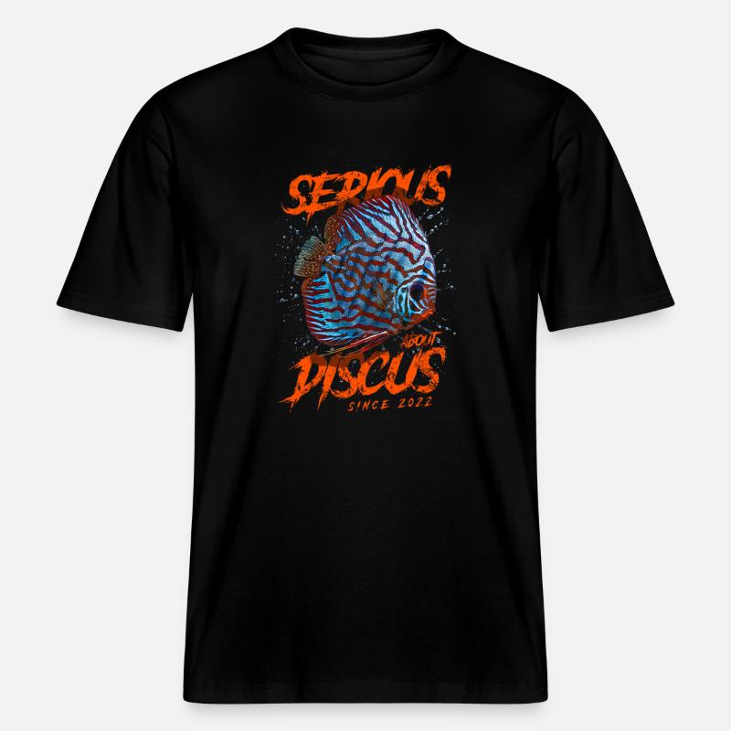 Ernsthaft mit Diskusfischen seit 2022 - RELAXED FIT Unisex Organic T-Shirt - Schwarz