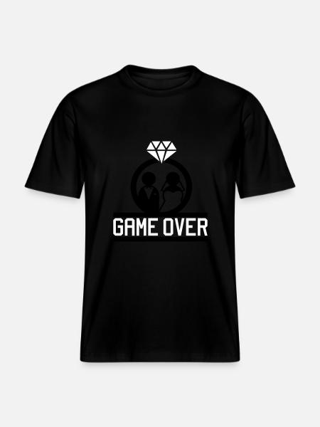 Game Over - RELAXED FIT Unisex Organic T-Shirt - Schwarz
