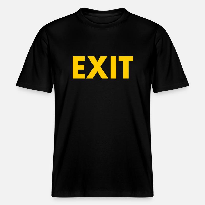 Exit -  T-shirt unisexe RELAXED FIT en coton bio - noir