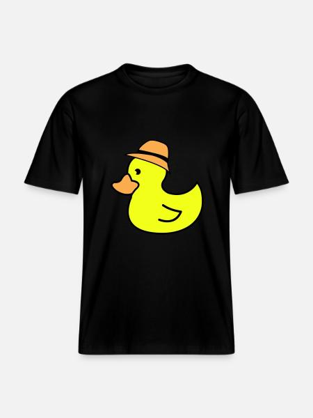 Duck Hat -  RELAXED FIT Unisex Organic T-Shirt - black