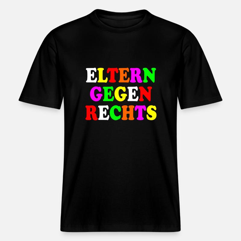 Eltern gegen rechts -  RELAXED FIT Unisex Organic T-Shirt - Schwarz