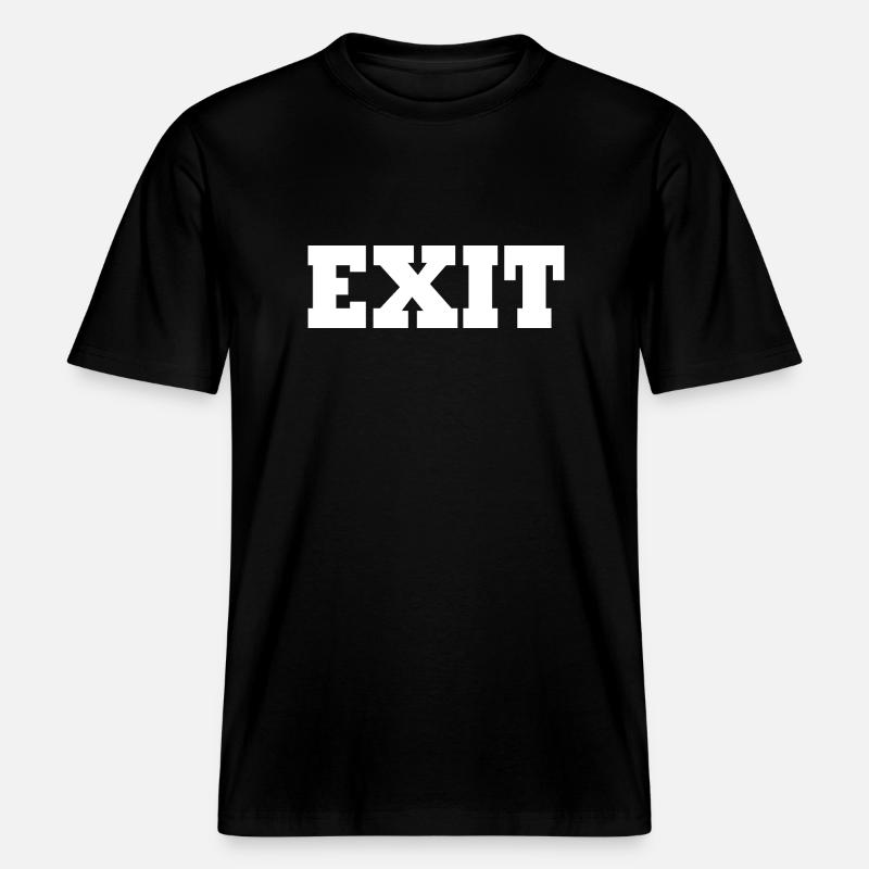 Exit -  T-shirt unisexe RELAXED FIT en coton bio - noir