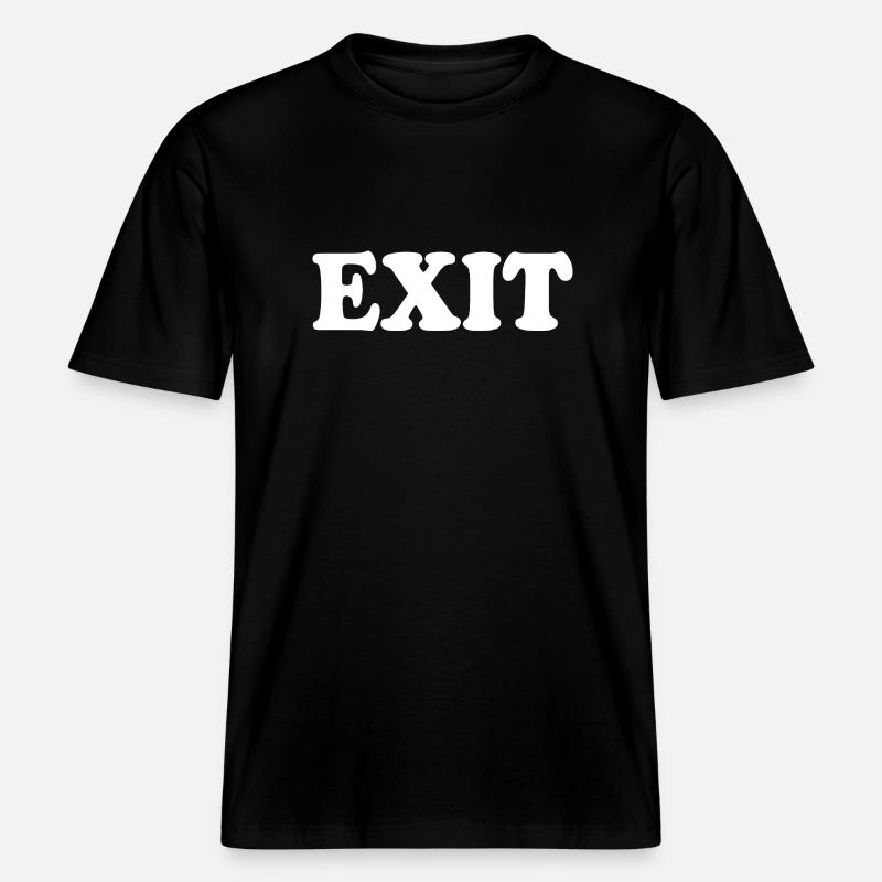Exit -  T-shirt unisexe RELAXED FIT en coton bio - noir