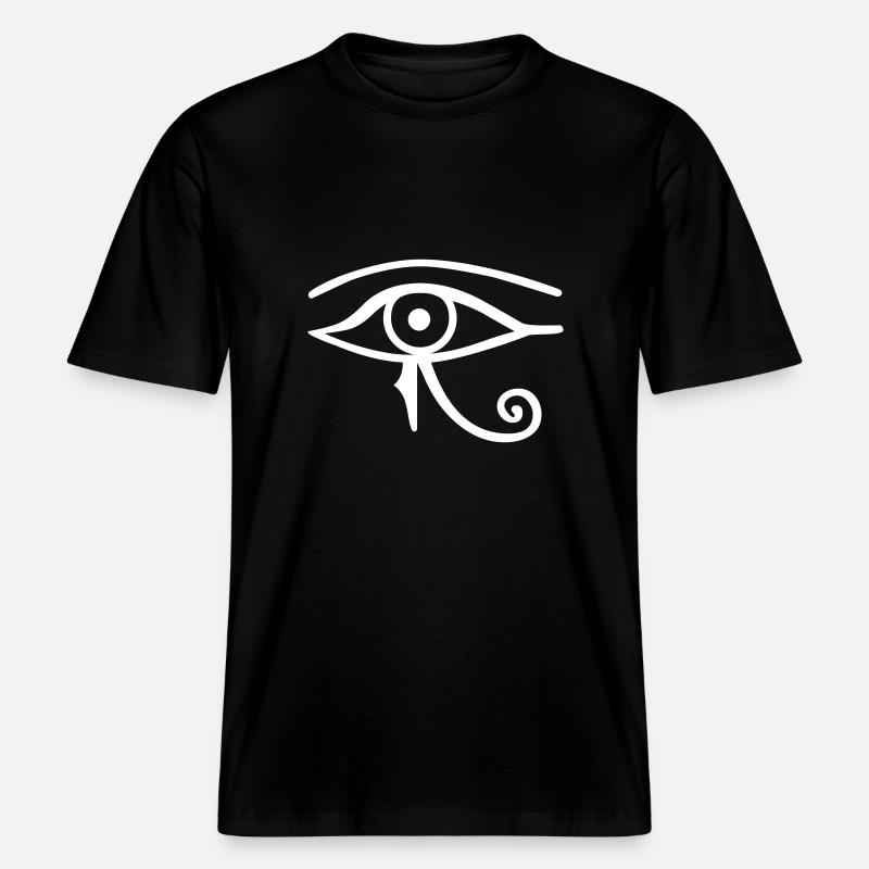 Oeil d'Horus - T-shirt unisexe RELAXED FIT en coton bio - noir