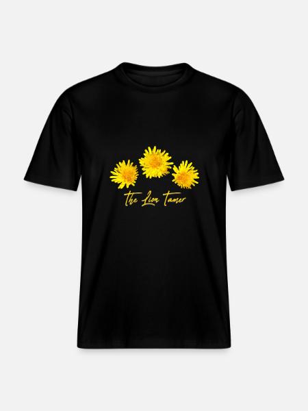 Dandelion Dandelion Dandelion Lion - RELAXED FIT Unisex Organic T-Shirt - black