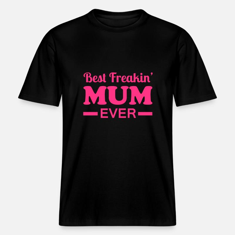 Mum -  RELAXED FIT Unisex Organic T-Shirt - black
