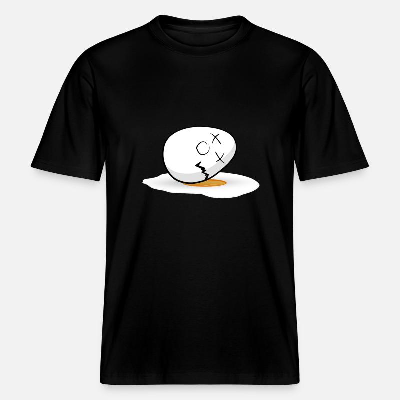 Happy Easter easter egg -  RELAXED FIT Unisex Organic T-Shirt - black