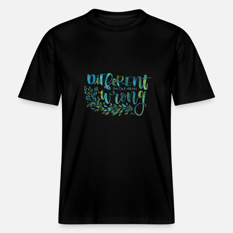Différent, pas mal - T-shirt unisexe RELAXED FIT en coton bio - noir