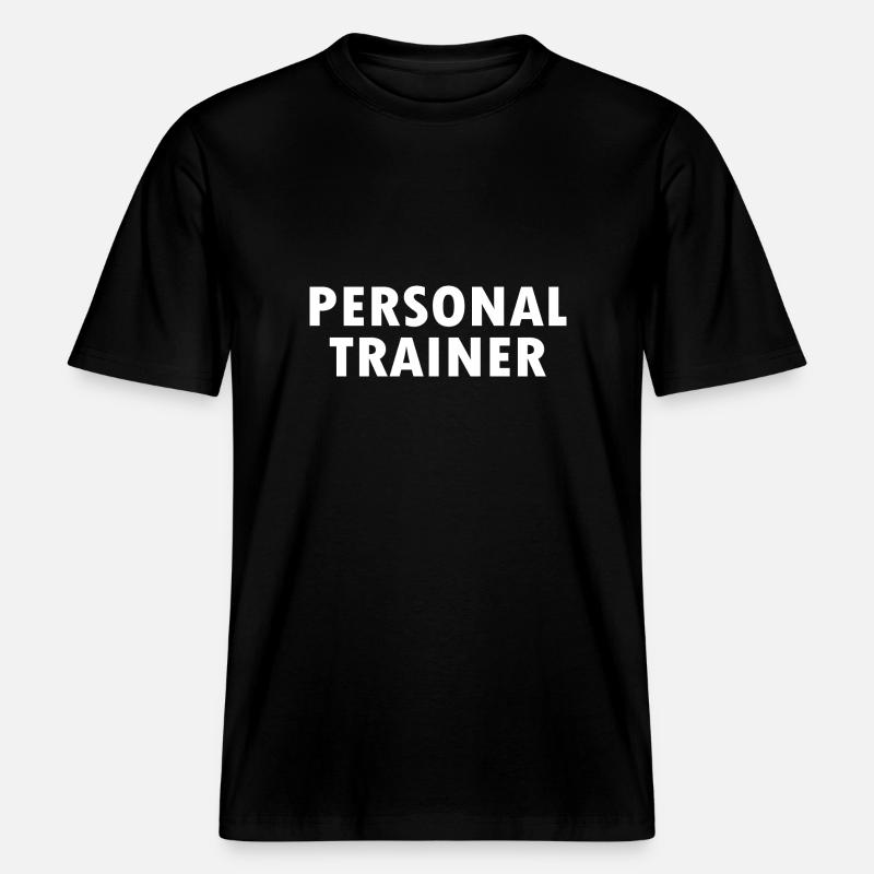 Personal trainer -  T-shirt unisexe RELAXED FIT en coton bio - noir