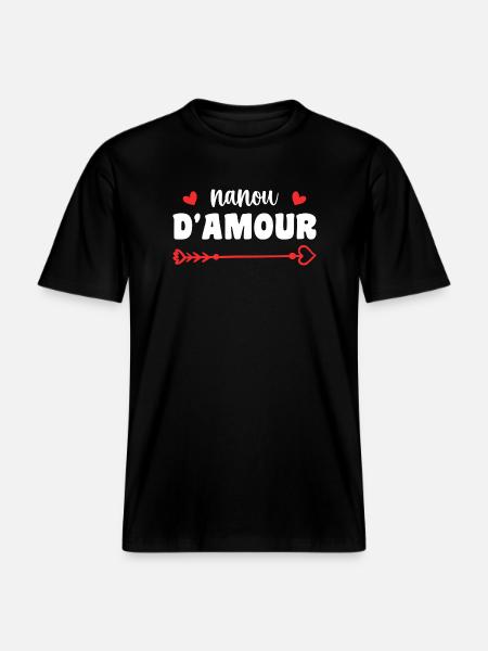 Nanou der Liebe -  RELAXED FIT Unisex Organic T-Shirt - Schwarz