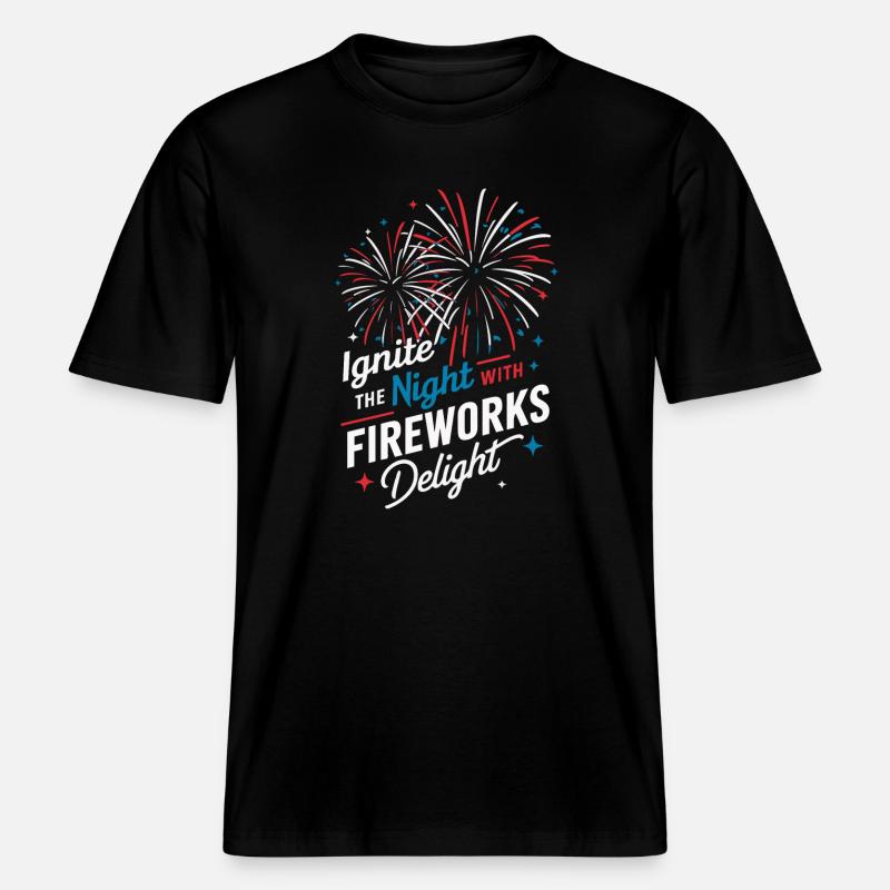 Pyrotechnie Feux d’artifice Pyrotechnie - T-shirt unisexe RELAXED FIT en coton bio - noir