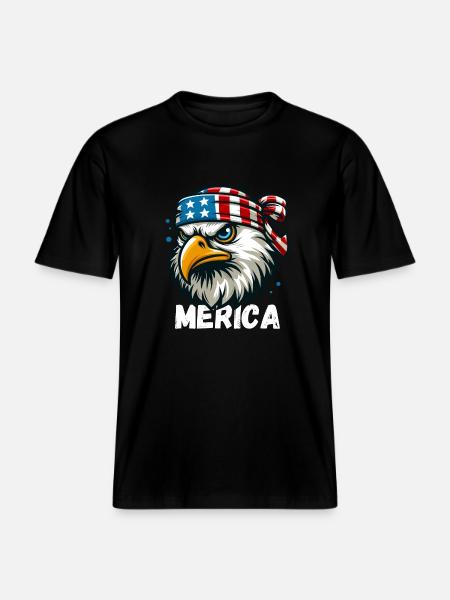 America Eagle USA Independence Day United States - Økologisk unisex T-shirt RELAXED FIT - sort