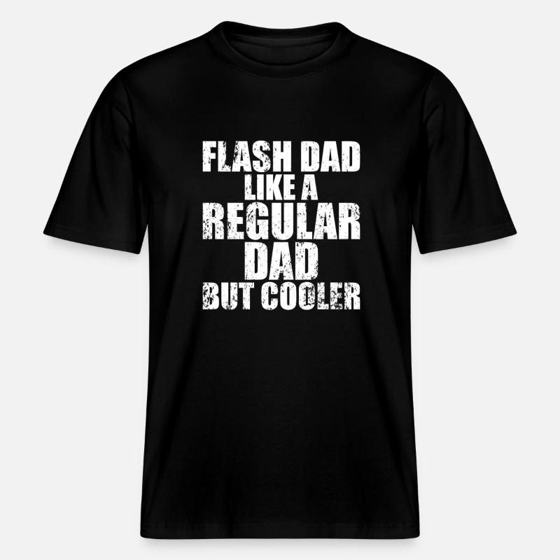 Bloc Flash Papa Boulderer - T-shirt unisexe RELAXED FIT en coton bio - noir