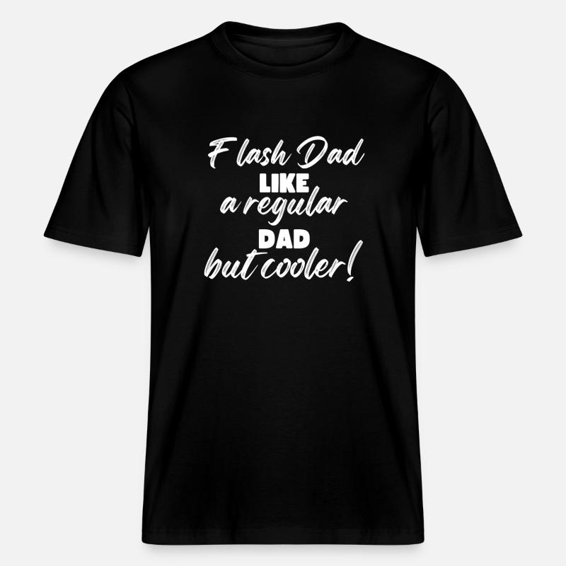 Bloc Flash Papa Boulderer -  T-shirt unisexe RELAXED FIT en coton bio - noir