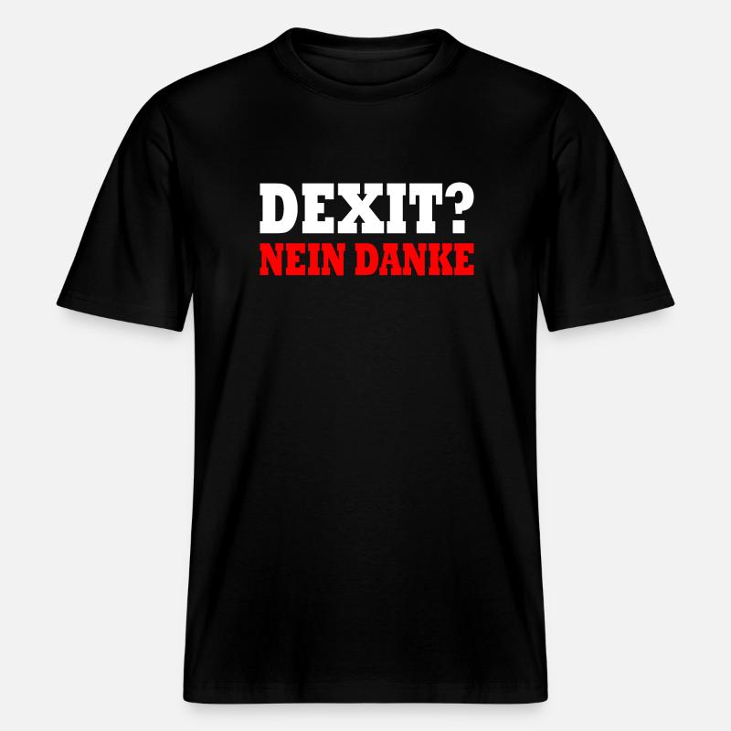 Dexit non merci -  T-shirt unisexe RELAXED FIT en coton bio - noir