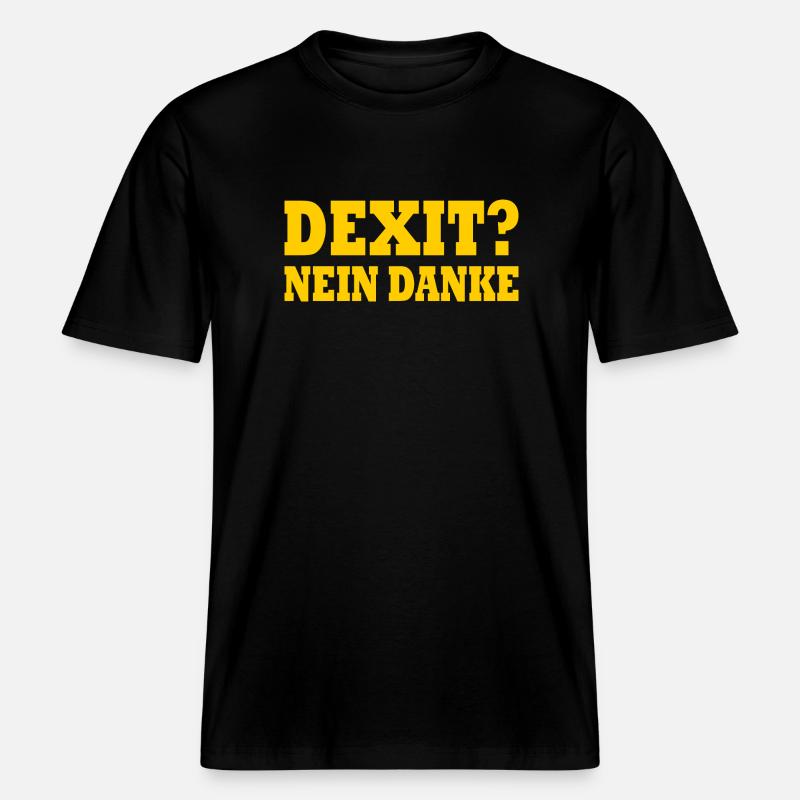 Dexit non merci -  T-shirt unisexe RELAXED FIT en coton bio - noir