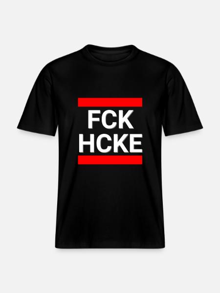 FCK HCKE -  RELAXED FIT Unisex Organic T-Shirt - Schwarz