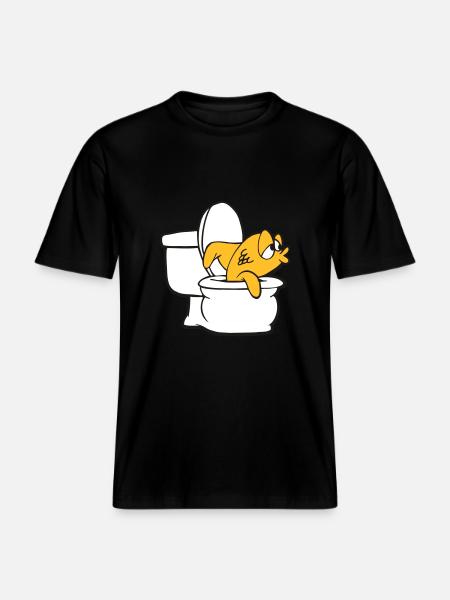 Fish -  RELAXED FIT Unisex Organic T-Shirt - Schwarz